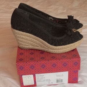 Sexy Tory Burch Black Espadrilles